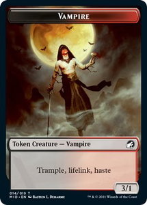 Vampire Token - Innistrad: Midnight Hunt (MID) #14 - Token Magic: The Gathering Trading Card