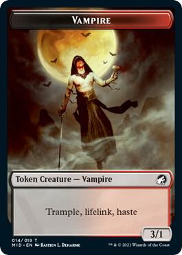 Vampire Token - Innistrad: Midnight Hunt Magic: The Gathering trading card