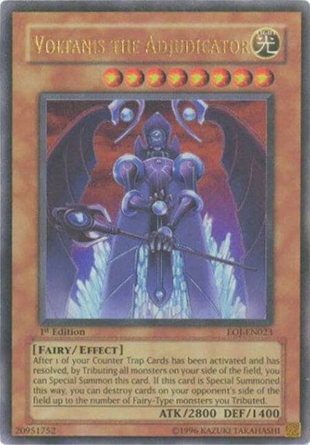 Voltanis the Adjudicator - Enemy of Justice YuGiOh trading card