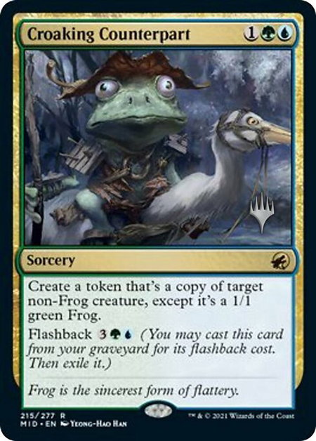 Croaking Counterpart - Promo Pack: Innistrad: Midnight Hunt Magic: The Gathering trading card