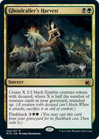Ghoulcaller's Harvest - Promo Pack: Innistrad: Midnight Hunt (PPMID) #225p - Rare Magic: The Gathering Trading Card