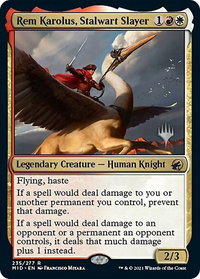 Rem Karolus, Stalwart Slayer - Promo Pack: Innistrad: Midnight Hunt (PPMID) #235p - Rare Magic: The Gathering Trading Card