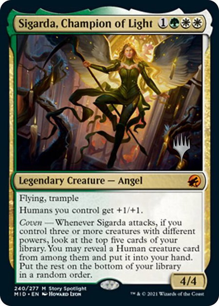 Sigarda, Champion of Light - Promo Pack: Innistrad: Midnight Hunt Magic: The Gathering trading card