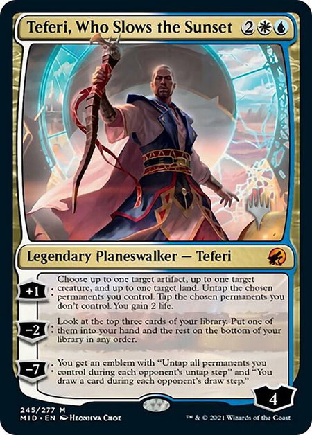 Teferi, Who Slows the Sunset - Promo Pack: Innistrad: Midnight Hunt Magic: The Gathering trading card