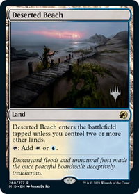 Deserted Beach - Promo Pack: Innistrad: Midnight Hunt (PPMID) #260p - Rare Magic: The Gathering Trading Card