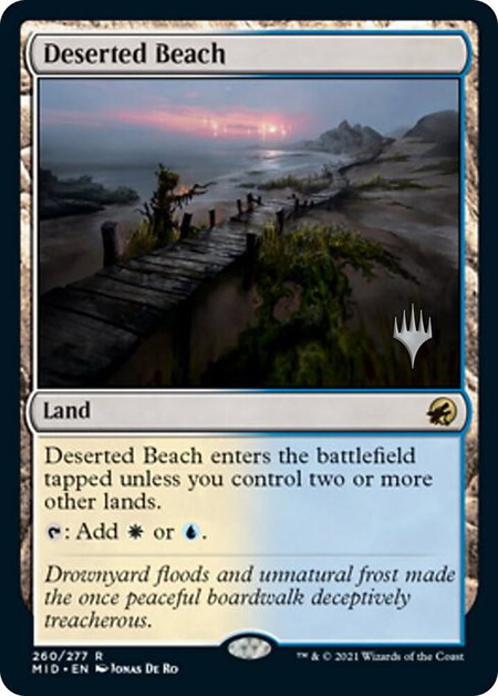 Deserted Beach - Promo Pack: Innistrad: Midnight Hunt Magic: The Gathering trading card