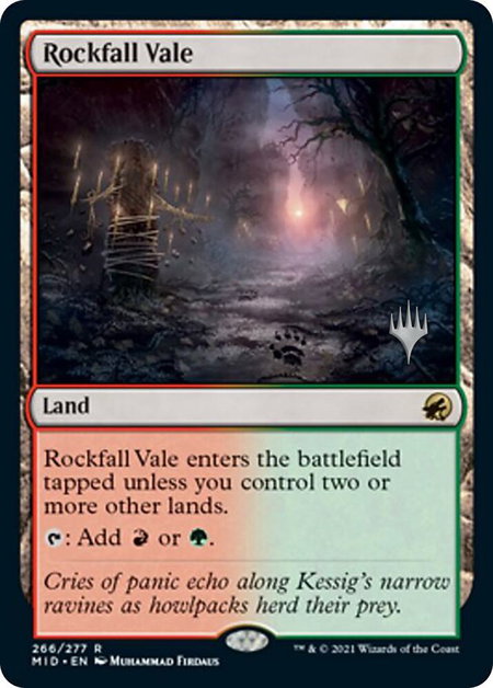 Rockfall Vale - Promo Pack: Innistrad: Midnight Hunt Magic: The Gathering trading card