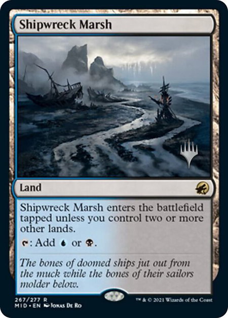 Shipwreck Marsh - Promo Pack: Innistrad: Midnight Hunt Magic: The Gathering trading card