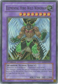 Elemental Hero Wild Wingman - Enemy of Justice (EOJ) #EOJ-EN035 - Super Rare YuGiOh Trading Card
