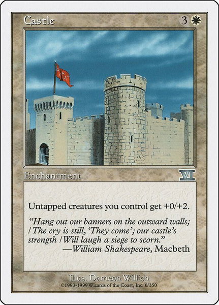 Castle trading card from Classic Sixth Edition Castle - Classic Sixth Edition Magic: The Gathering trading card