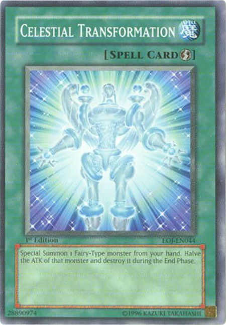 Celestial Transformation trading card from Enemy of Justice Celestial Transformation - Enemy of Justice YuGiOh trading card
