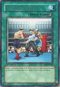 Guard Penalty - Enemy of Justice (EOJ) #EOJ-EN045 - Rare YuGiOh Trading Card