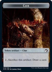 Clue // Ooze Double-Sided Token - Innistrad: Midnight Hunt (MID) #16 // 10 - Token Magic: The Gathering Trading Card
