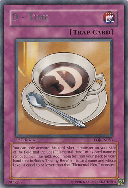 D - Time - Enemy of Justice YuGiOh trading card