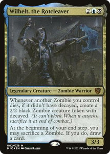 Wilhelt, the Rotcleaver (Display Commander) - Thick Stock - Commander: Innistrad: Midnight Hunt (MIC) #2 - Mythic Rare Magic: The Gathering Trading Card
