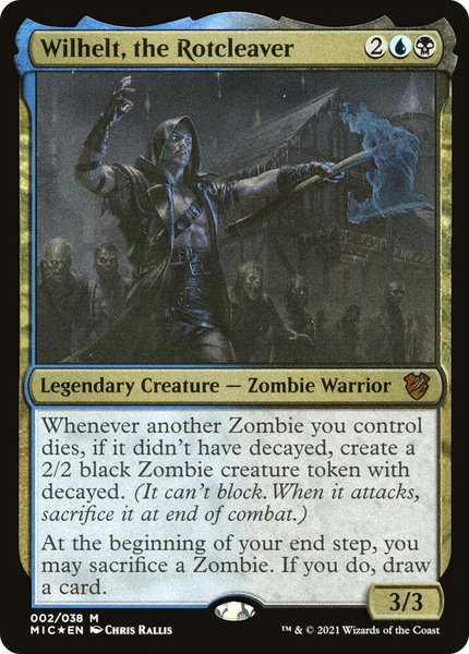 Wilhelt, the Rotcleaver (Display Commander) - Thick Stock - Commander: Innistrad: Midnight Hunt Magic: The Gathering trading card