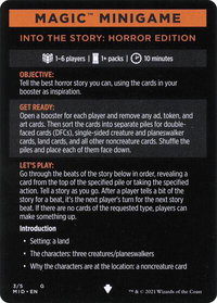 Magic Minigame: Into the Story: Horror Edition - Innistrad: Midnight Hunt (MID) #3 - Special Magic: The Gathering Trading Card