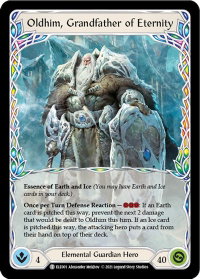 Oldhim, Grandfather of Eternity // Shiver - Tales of Aria (ELE) #ELE001 // ELE033 - Token Flesh and Blood Trading Card