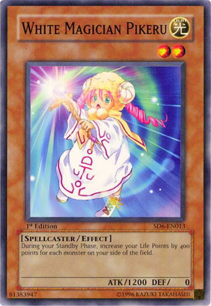 White Magician Pikeru trading card from Structure Deck: Spellcaster's Judgment White Magician Pikeru - Structure Deck: Spellcaster's Judgment YuGiOh trading card