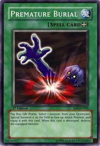 Premature Burial - Structure Deck: Spellcaster's Judgment (SD6) #SD6-EN020 - Common / Short Print YuGiOh Trading Card