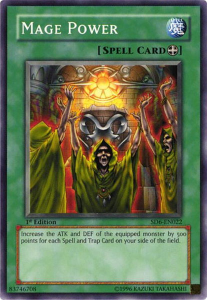 Mage Power trading card from Structure Deck: Spellcaster's Judgment Mage Power - Structure Deck: Spellcaster's Judgment YuGiOh trading card
