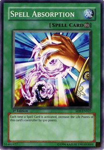 Spell Absorption - Structure Deck: Spellcaster's Judgment (SD6) #SD6-EN027 - Common / Short Print YuGiOh Trading Card