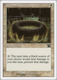 Circle of Protection: Black - Classic Sixth Edition (6ED) #8 - Common Magic: The Gathering Trading Card