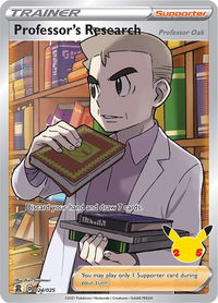 Professor's Research (Full Art) - Celebrations (CLB) #024/025 - Ultra Rare Pokémon Trading Card