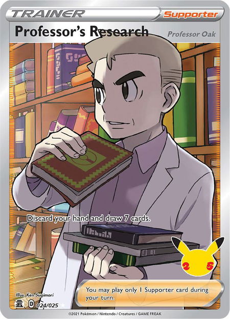 Professor's Research (Full Art) - Celebrations Pokémon trading card