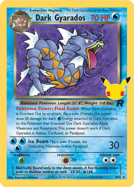 Dark Gyarados - Celebrations: Classic Collection Pokémon trading card