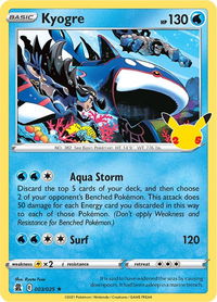 Kyogre - Celebrations (CLB) #003/025 - Holo Rare Pokémon Trading Card