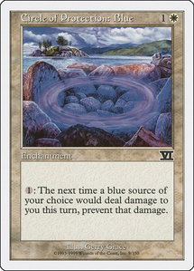 Circle of Protection: Blue - Classic Sixth Edition (6ED) #9 - Common Magic: The Gathering Trading Card