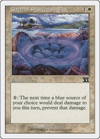 Circle of Protection: Blue - Classic Sixth Edition (6ED) #9 - Common Magic: The Gathering Trading Card