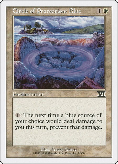 Circle of Protection: Blue - Classic Sixth Edition Magic: The Gathering trading card