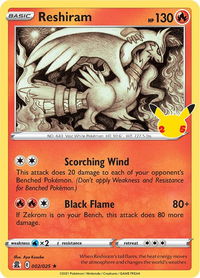 Reshiram - Celebrations (CLB) #002/025 - Holo Rare Pokémon Trading Card