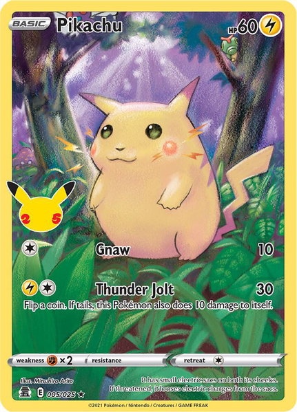 Pikachu - Celebrations Pokémon trading card
