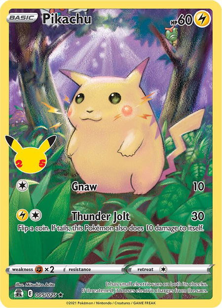 Pikachu - Celebrations Pokémon trading card