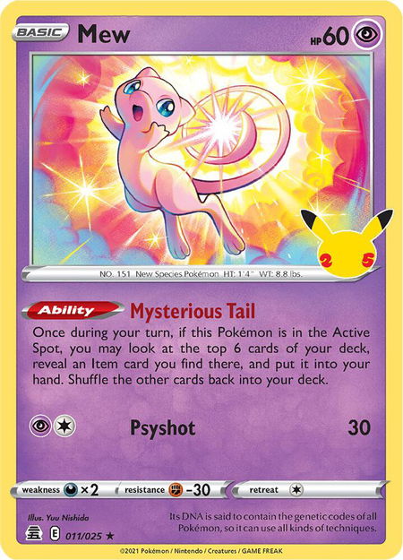 Mew - Celebrations Pokémon trading card