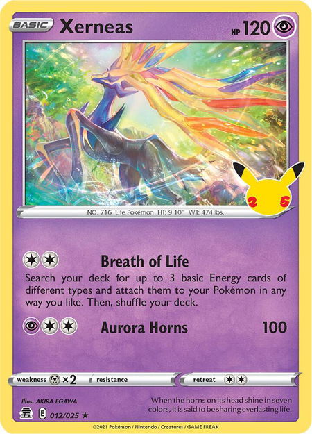 Xerneas - Celebrations Pokémon trading card