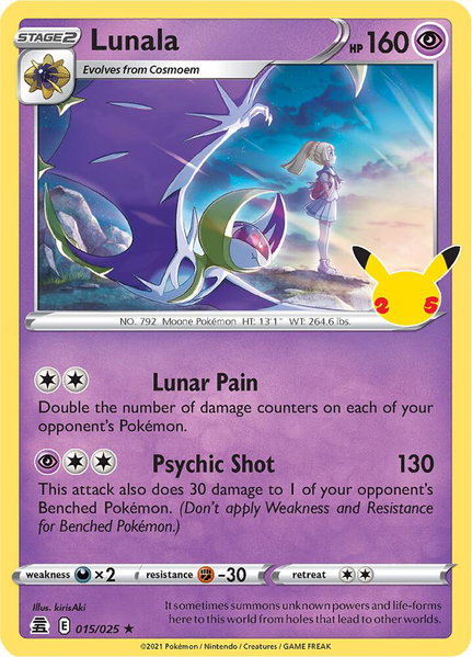 Lunala - Celebrations Pokémon trading card