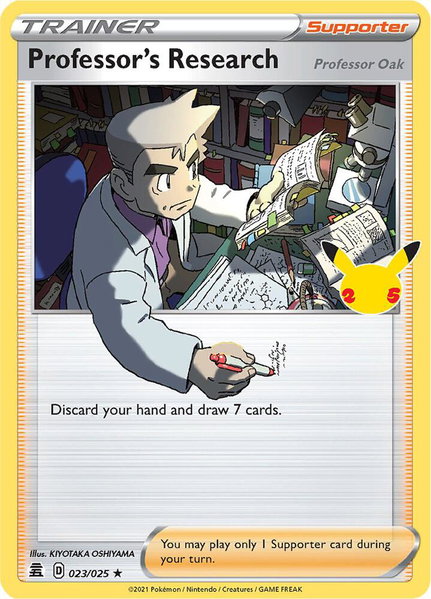 Professor's Research [Professor Oak] - Celebrations Pokémon trading card