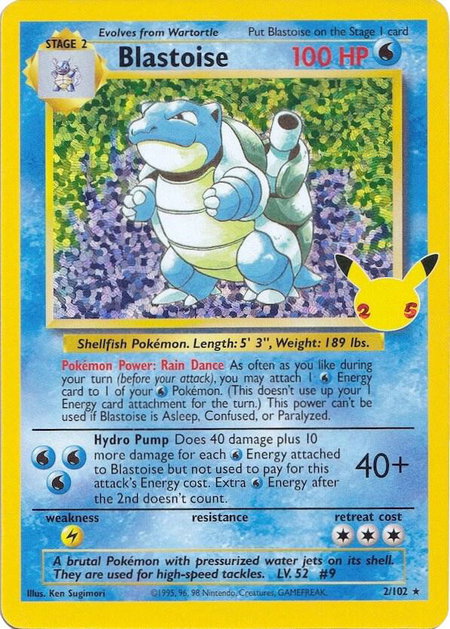 Blastoise - Celebrations: Classic Collection Pokémon trading card