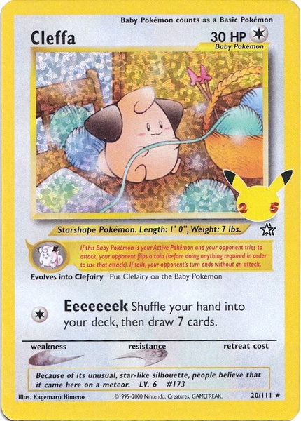 Cleffa trading card from Celebrations: Classic Collection Cleffa - Celebrations: Classic Collection Pokémon trading card