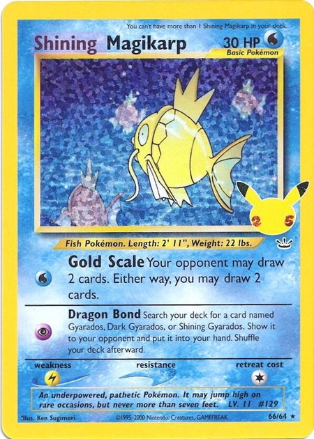 Shining Magikarp - Celebrations: Classic Collection Pokémon trading card