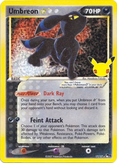 Umbreon Star - Celebrations: Classic Collection Pokémon trading card