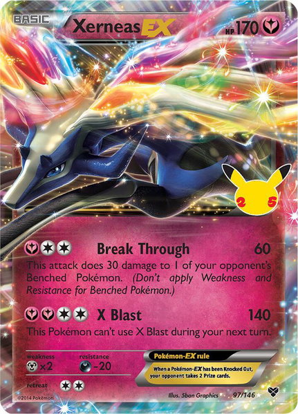 Xerneas EX - Celebrations: Classic Collection Pokémon trading card