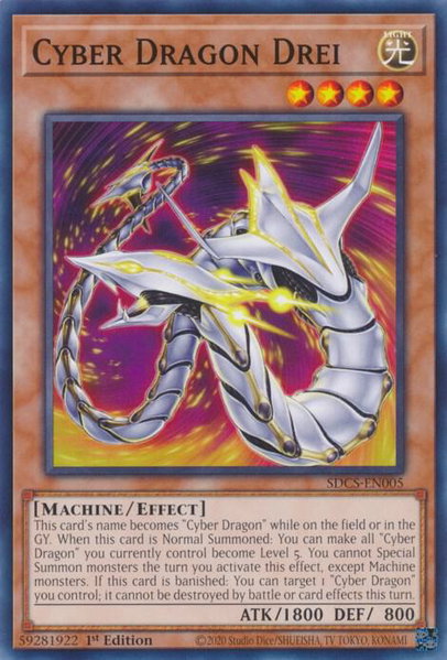 Cyber Dragon Drei trading card from Structure Deck: Cyber Strike Cyber Dragon Drei - Structure Deck: Cyber Strike YuGiOh trading card