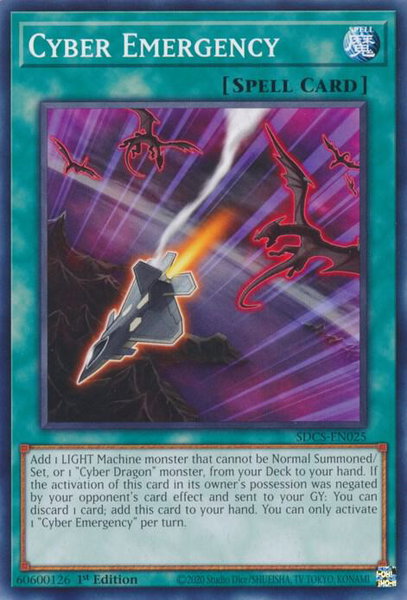 Cyber Emergency trading card from Structure Deck: Cyber Strike Cyber Emergency - Structure Deck: Cyber Strike YuGiOh trading card