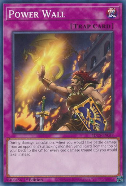 Power Wall trading card from Structure Deck: Cyber Strike Power Wall - Structure Deck: Cyber Strike YuGiOh trading card