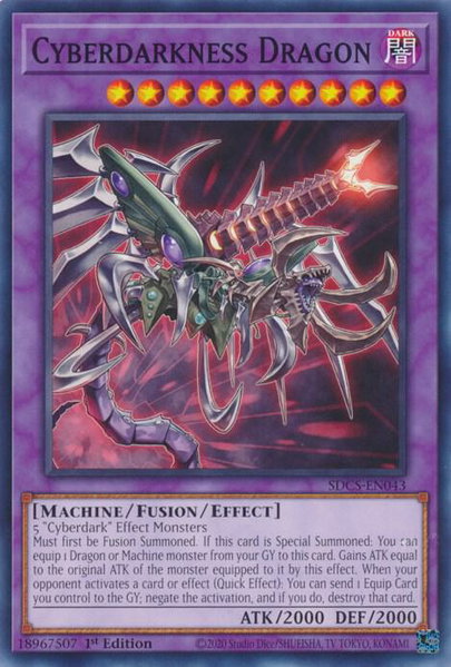 Cyberdarkness Dragon trading card from Structure Deck: Cyber Strike Cyberdarkness Dragon - Structure Deck: Cyber Strike YuGiOh trading card
